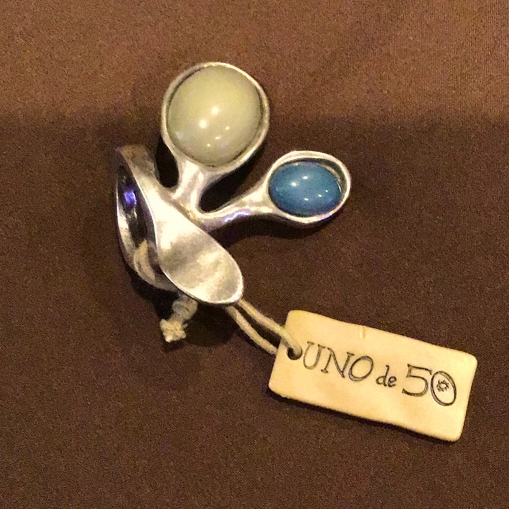 Uno de 50 sterling silver ring
